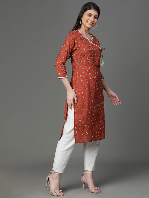 Premium Rayon Maroon Women Kurta