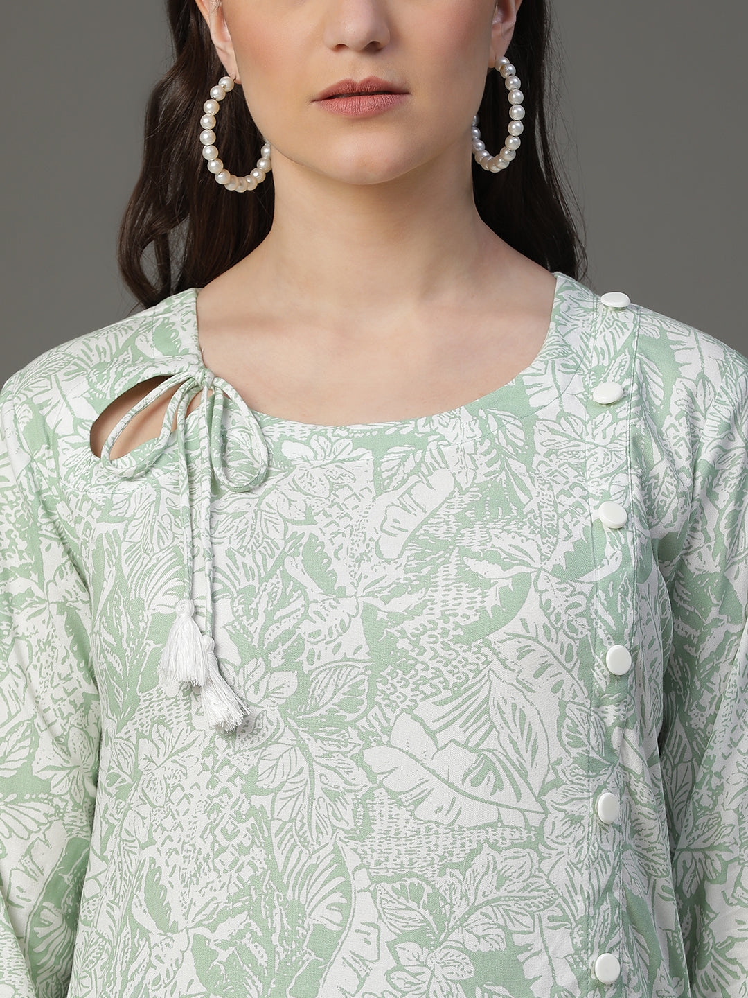 Premium Rayon Sea Green Women Kurta