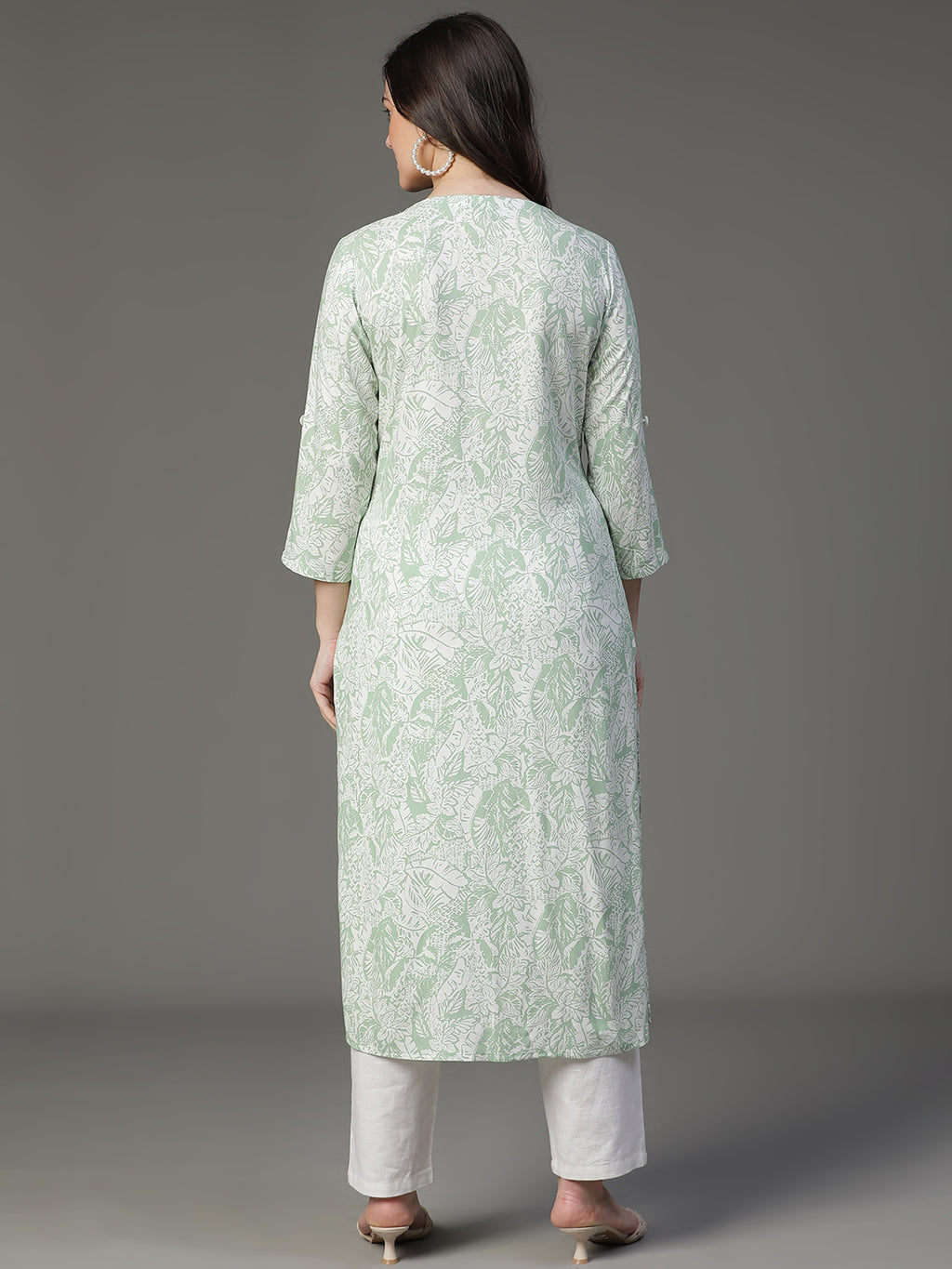 Premium Rayon Sea Green Women Kurta