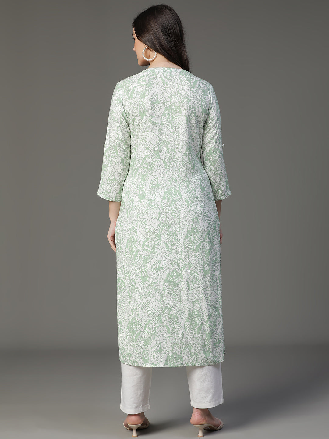 Premium Rayon Sea Green Women Kurta
