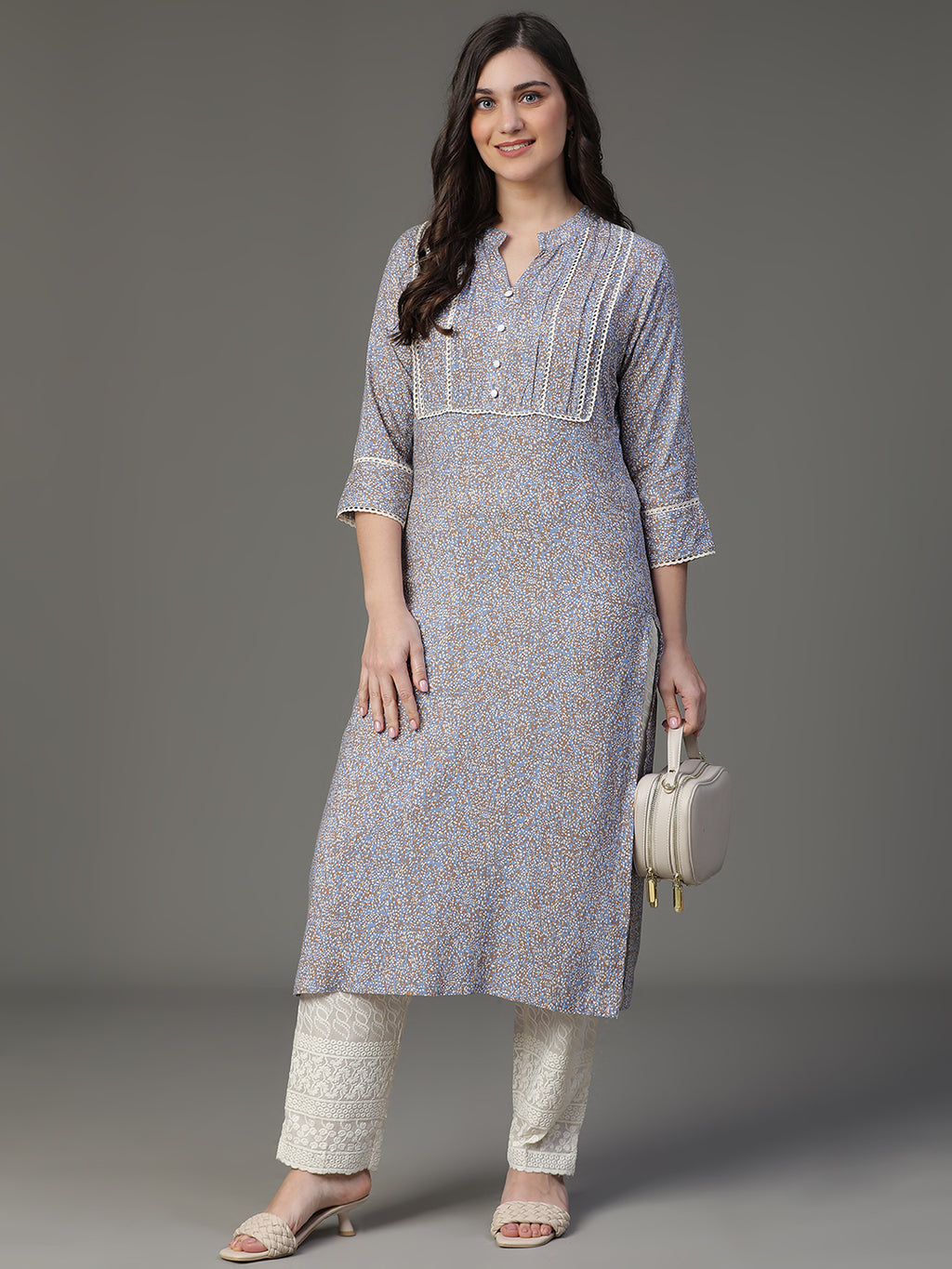 Premium Rayon Blue Women Kurta