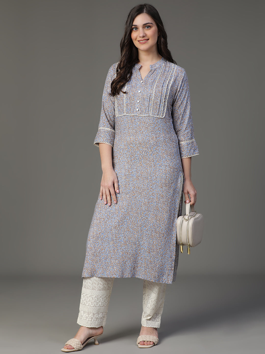 Premium Rayon Blue Women Kurta