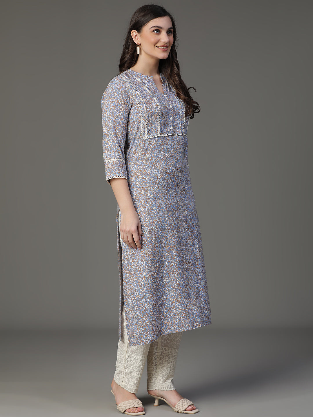 Premium Rayon Blue Women Kurta