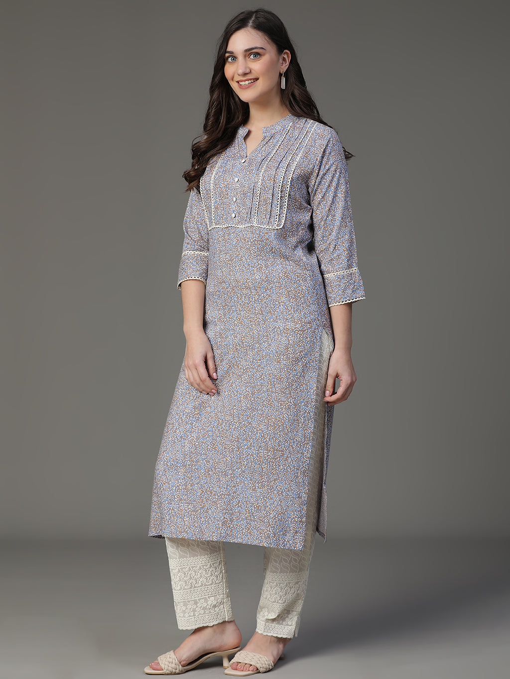 Premium Rayon Blue Women Kurta