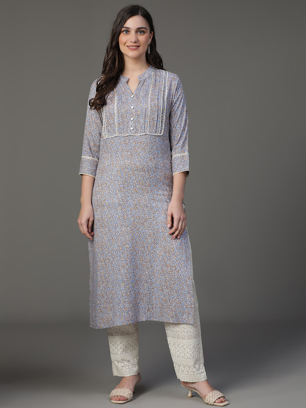 Premium Rayon Blue Women Kurta