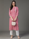 Premium Rayon Pink Women Kurta