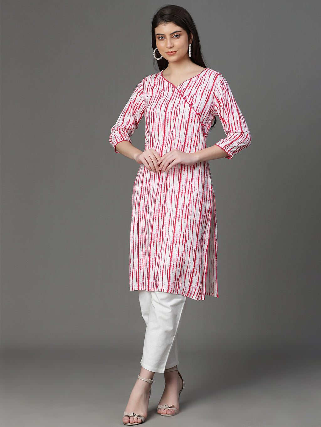 Premium Rayon Pink Women Kurta