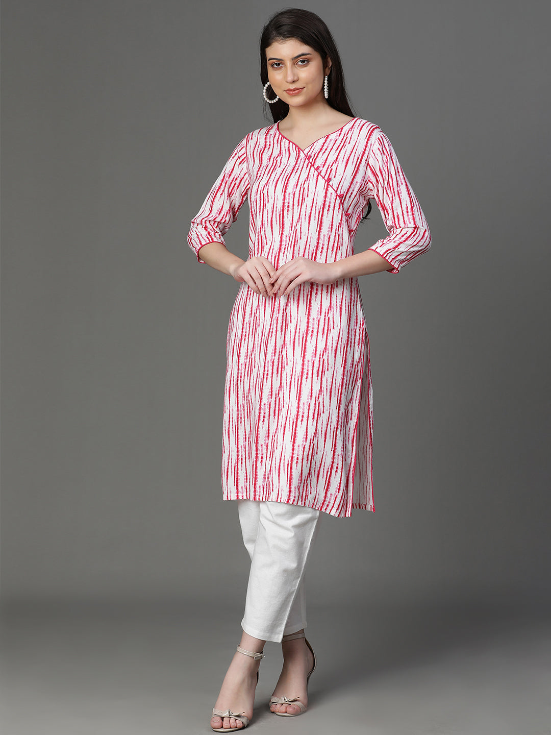 Premium Rayon Pink Women Kurta