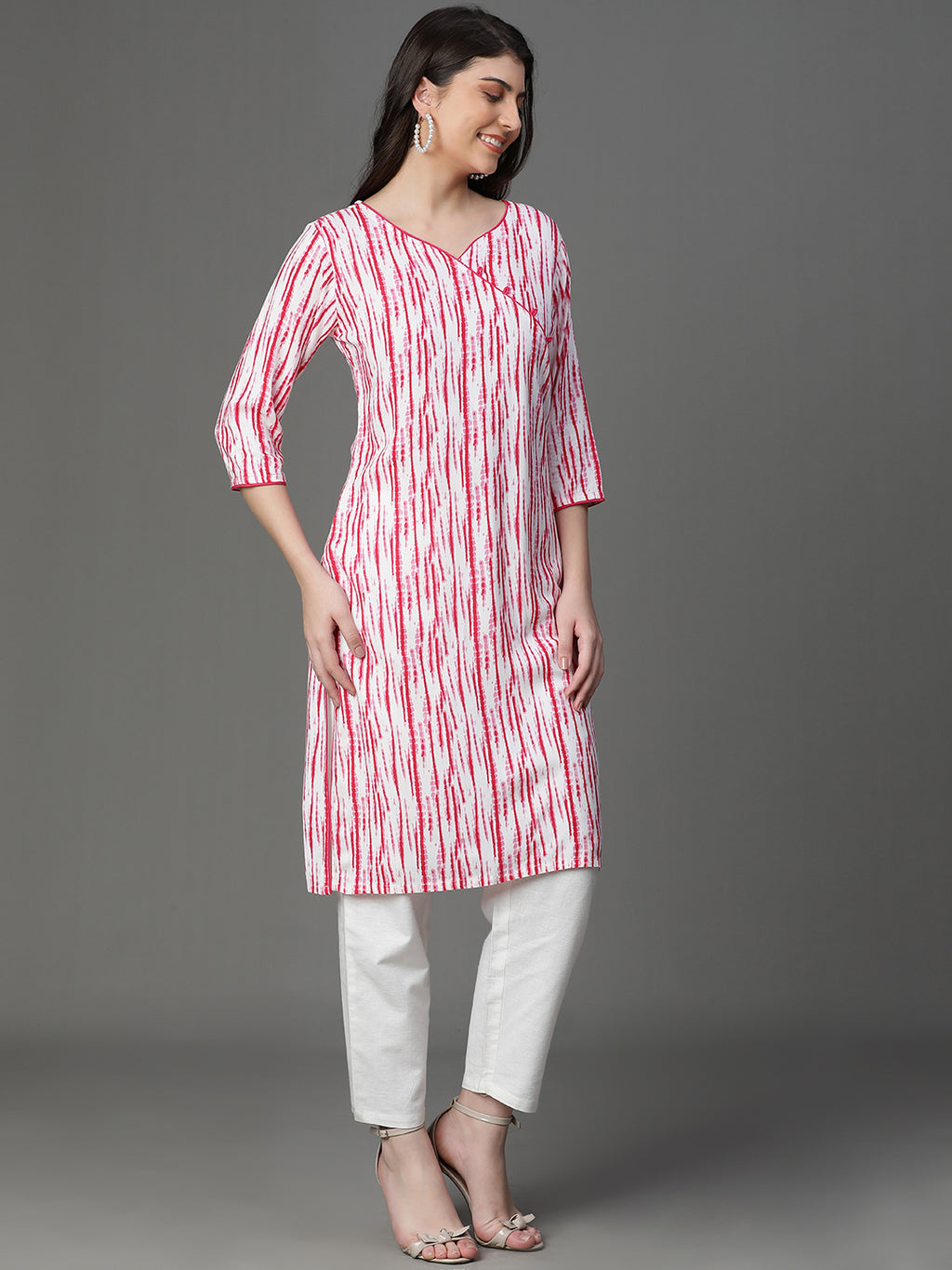 Premium Rayon Pink Women Kurta