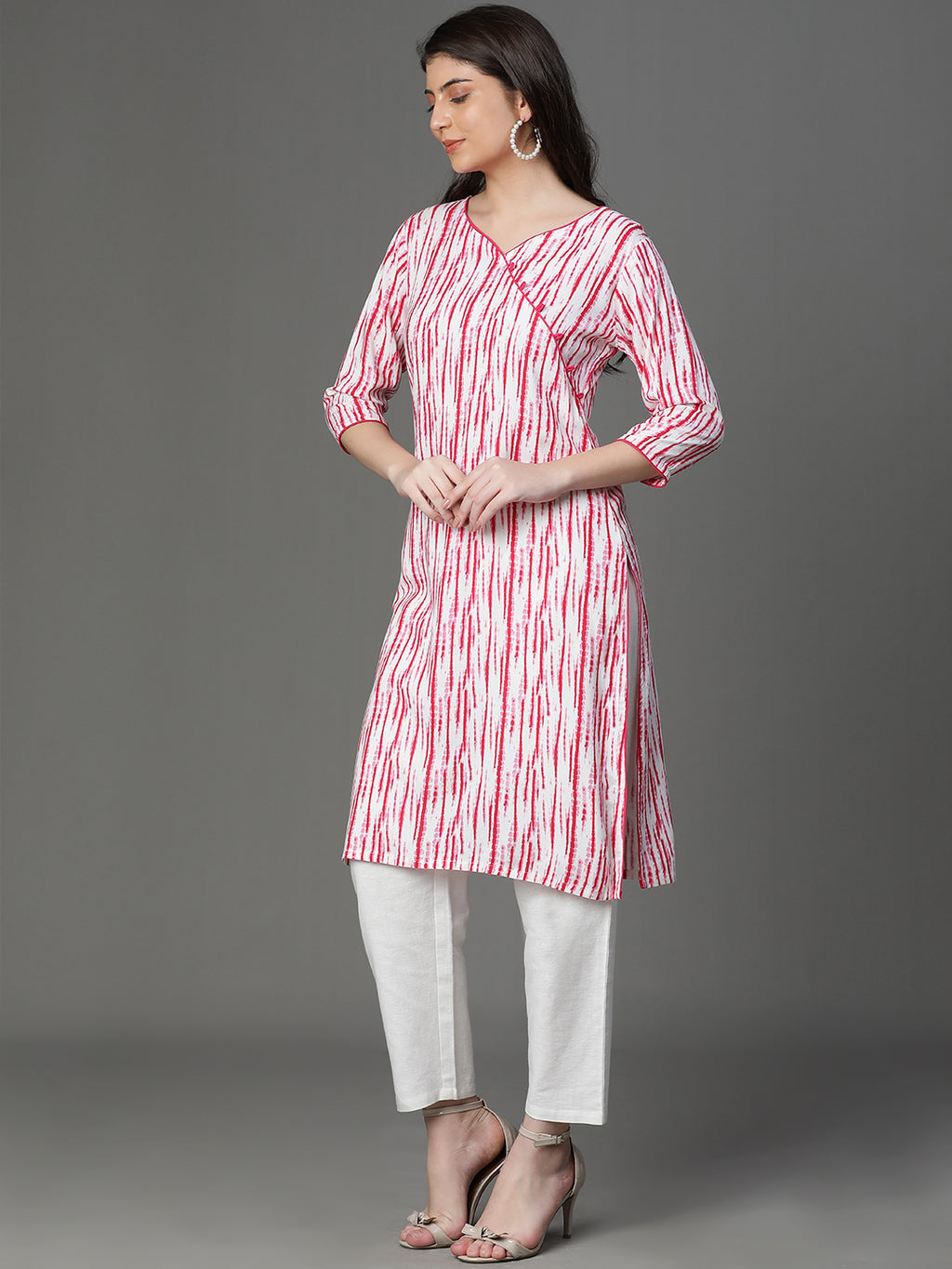 Premium Rayon Pink Women Kurta