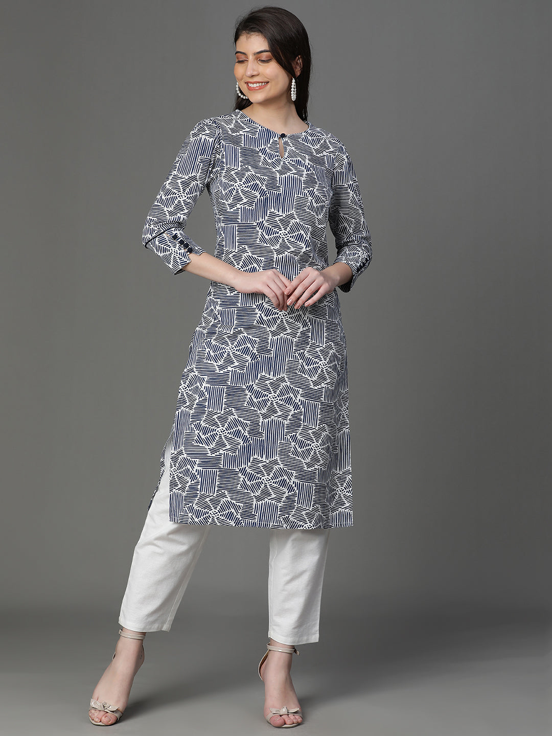 Premium Rayon Blue Women Kurta