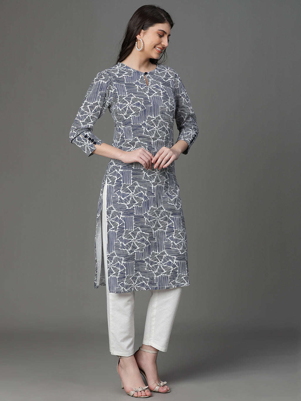 Premium Rayon Blue Women Kurta