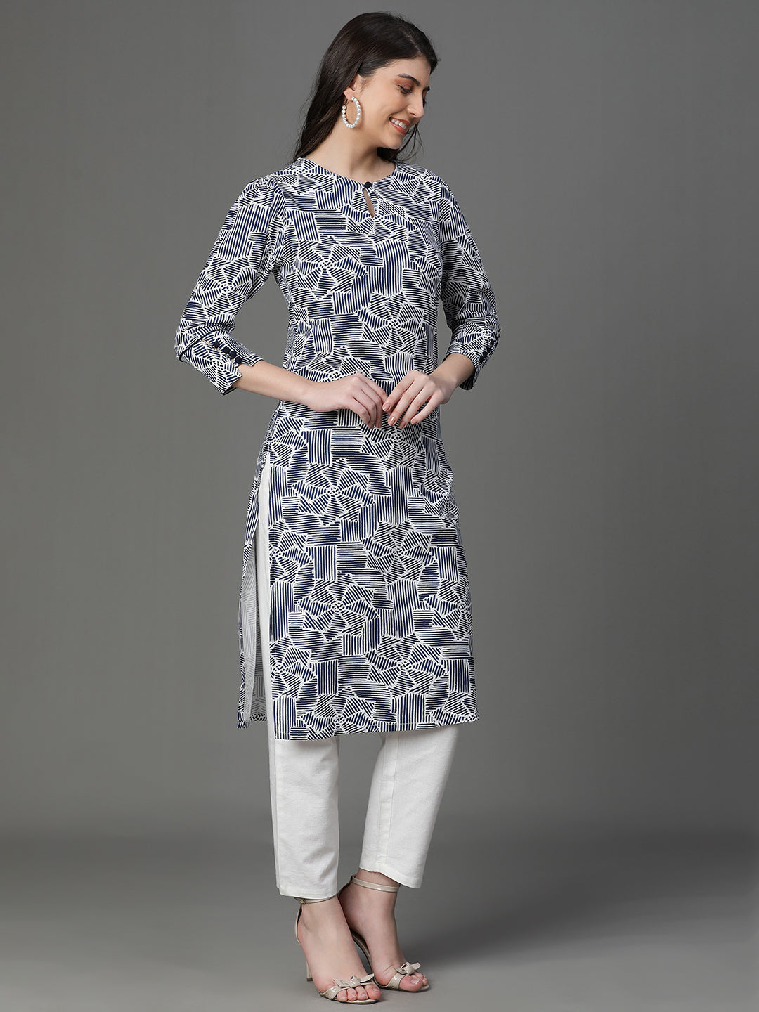 Premium Rayon Blue Women Kurta
