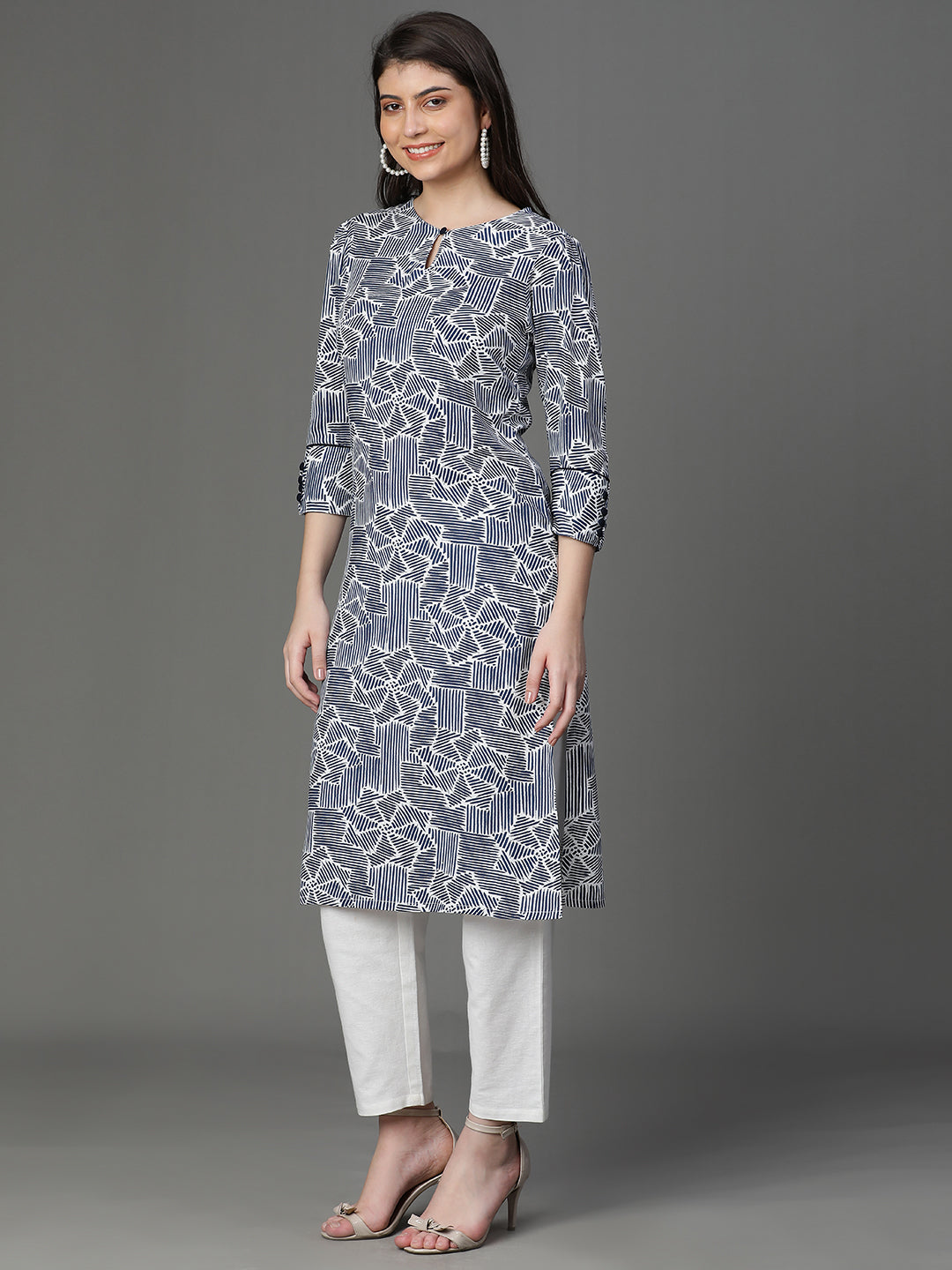 Premium Rayon Blue Women Kurta