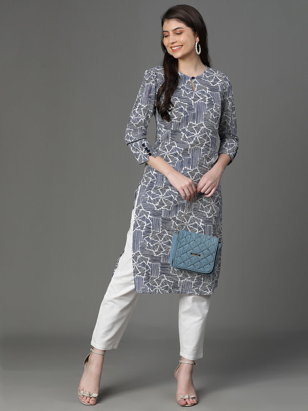 Premium Rayon Blue Women Kurta