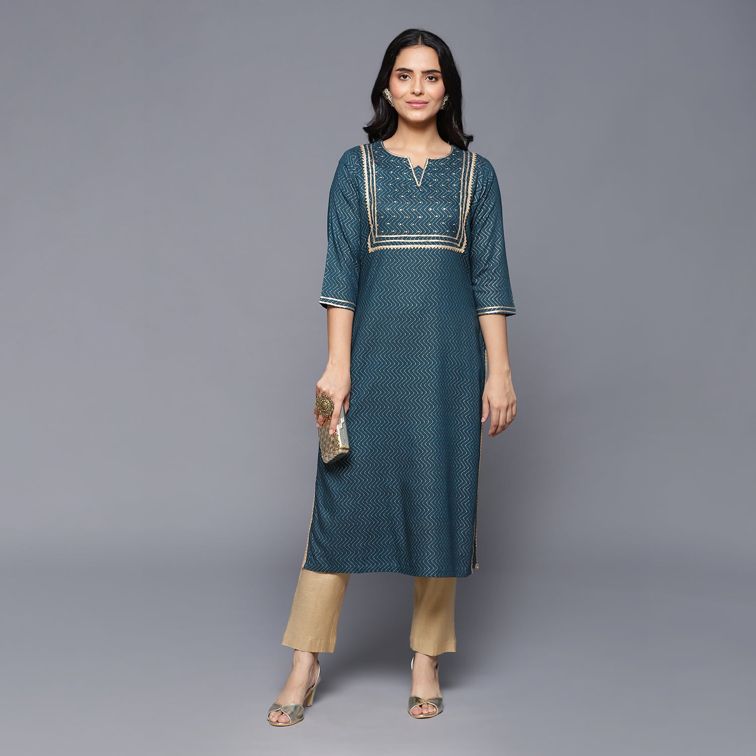Premium Rayon Green Women Kurta