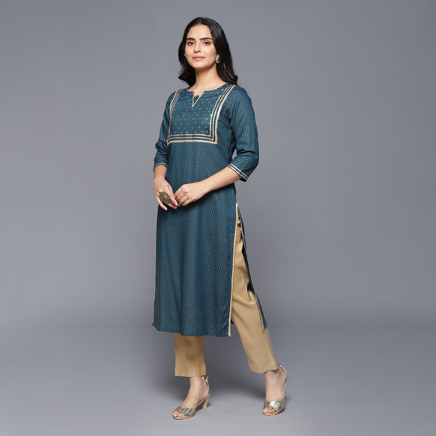 Premium Rayon Green Women Kurta